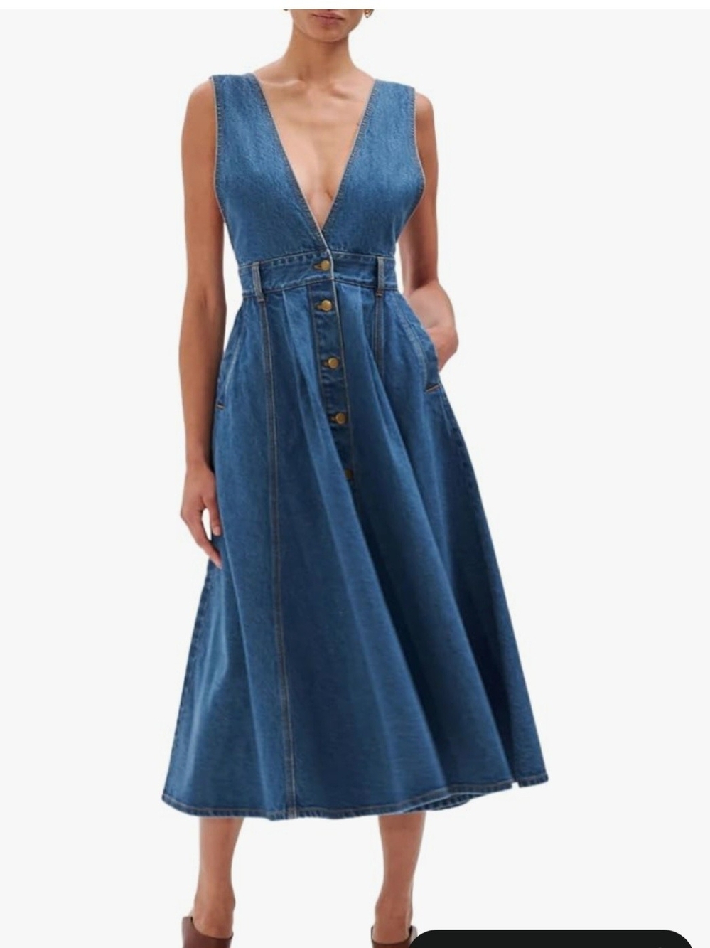 Ronny Kobo Women's Denim Lucien Dress-Xsmall